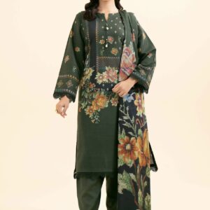 Slub Cotton Solid Printed 3pc