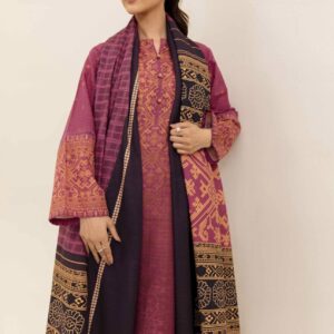 Slub Cotton Solid Printed 3pc